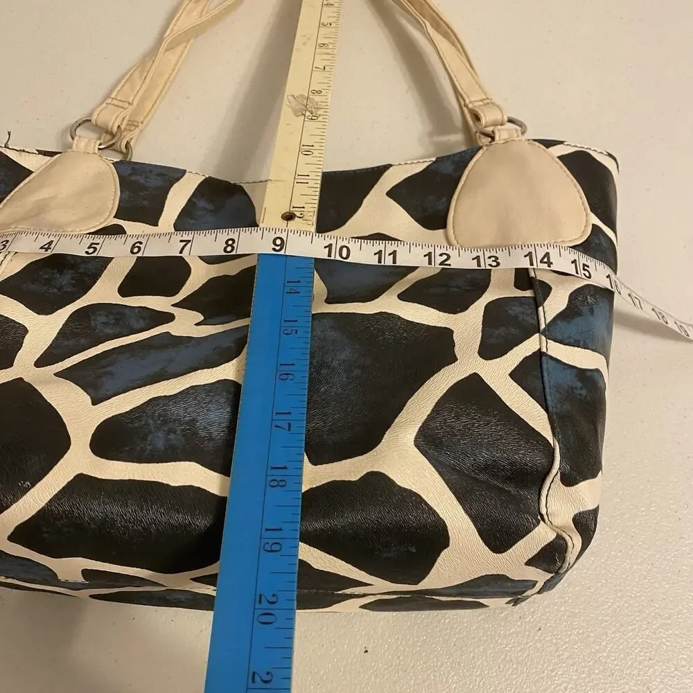 Womens Y2K Tote Bag Vintage Handbag Punk Shoulder Purse Faux Leather AnimalPrint